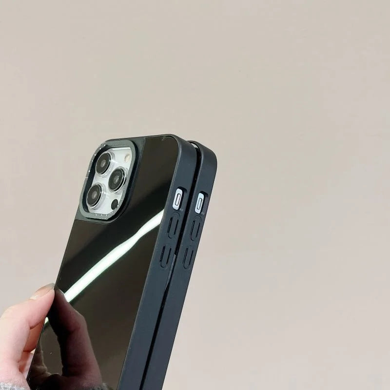 Luxury Makeup Mirror Phone Case For iPhone12 13 14 15 17Pro Max11 16Pro Max 17Pro iPhone Air 16Plus Hard Case MagSafe Compatible