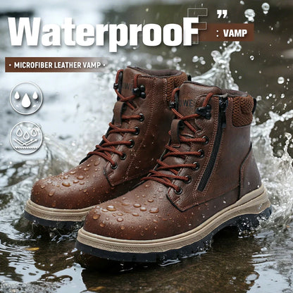 Protection Safety Shoes Men's Anti-smash Anti-puncture Wear Resistance Work Boots Anti-slip Sole Indestructible Safety Shoes