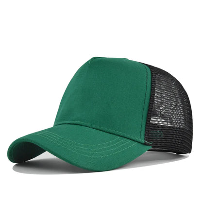 Fashion SunHat Outdoors Trucker Hat Cotton Mesh BreathableBaseball Cap Women Men Summer Sunshade MeshCap Truck Hat Cap Wholesale