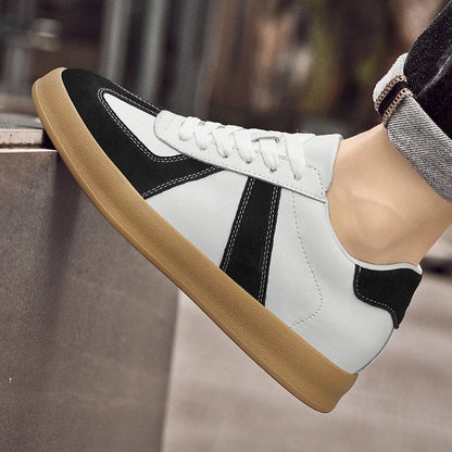Invisible Height-Increasing Shoes 8cm German Training Shoes for Men, Summer Breathable Casual Sneakers, Genuine Leather Retro Versatile Forrest Gump Shoes 6cm