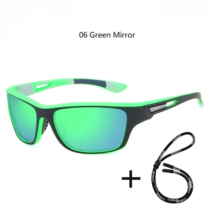 Men's Polarized Fishing Sunglasses With Glasses Chain For Men Women Driving Hiking Sun Glasses Fishing Eyewear