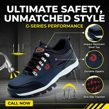 Steel Toe Anti-Puncture Men's Work Shoes Men's Safety Shoes Lightweight Slip Resistant Shoes Man Breathable Comfortabl Sneaker