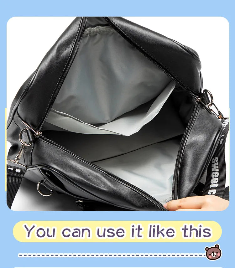 Briefcase high Students Bag Schoolbags Shoulder Bags14-16inch Laptop Bag's Messenger Bags Office HandbagPU Leather tote bag