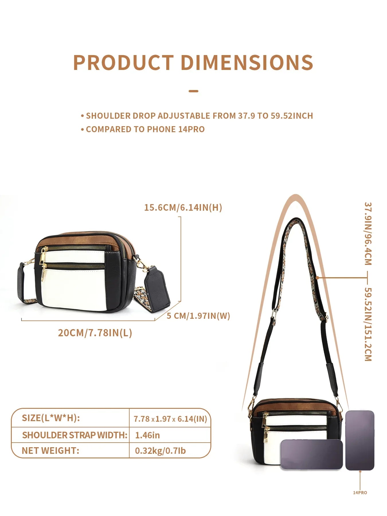 Ladies' Small Square Bag Two-tone Leather Crossbody Bag Large-capacity PU Crossbody Wallet Multi-functional Small Square Bag