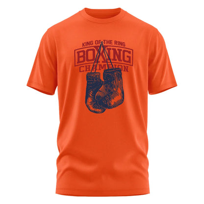 King of The Ring Boxing Champion Printed T Shirt for Men Women Vintage GYM Apparel Tops Tees
