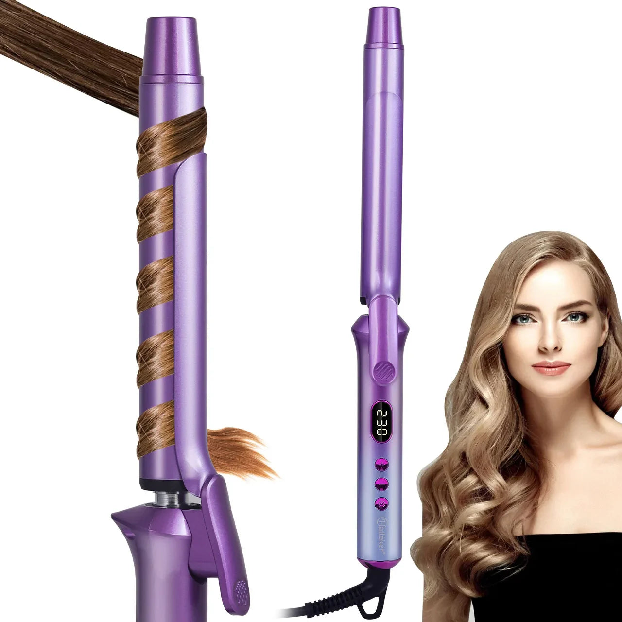 US Hair Curler Large Volume Does Not Hurt The Hair Perm Negative Ion 25mm Bangs Lasting Syling Electric Curling Iron