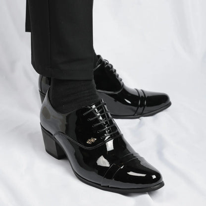 Trendy Men's Casual Black Brown Lace Up Oxford Cuban Shoes Gentleman Business Flats Dress Homecoming Footwear Zapatos Hombre