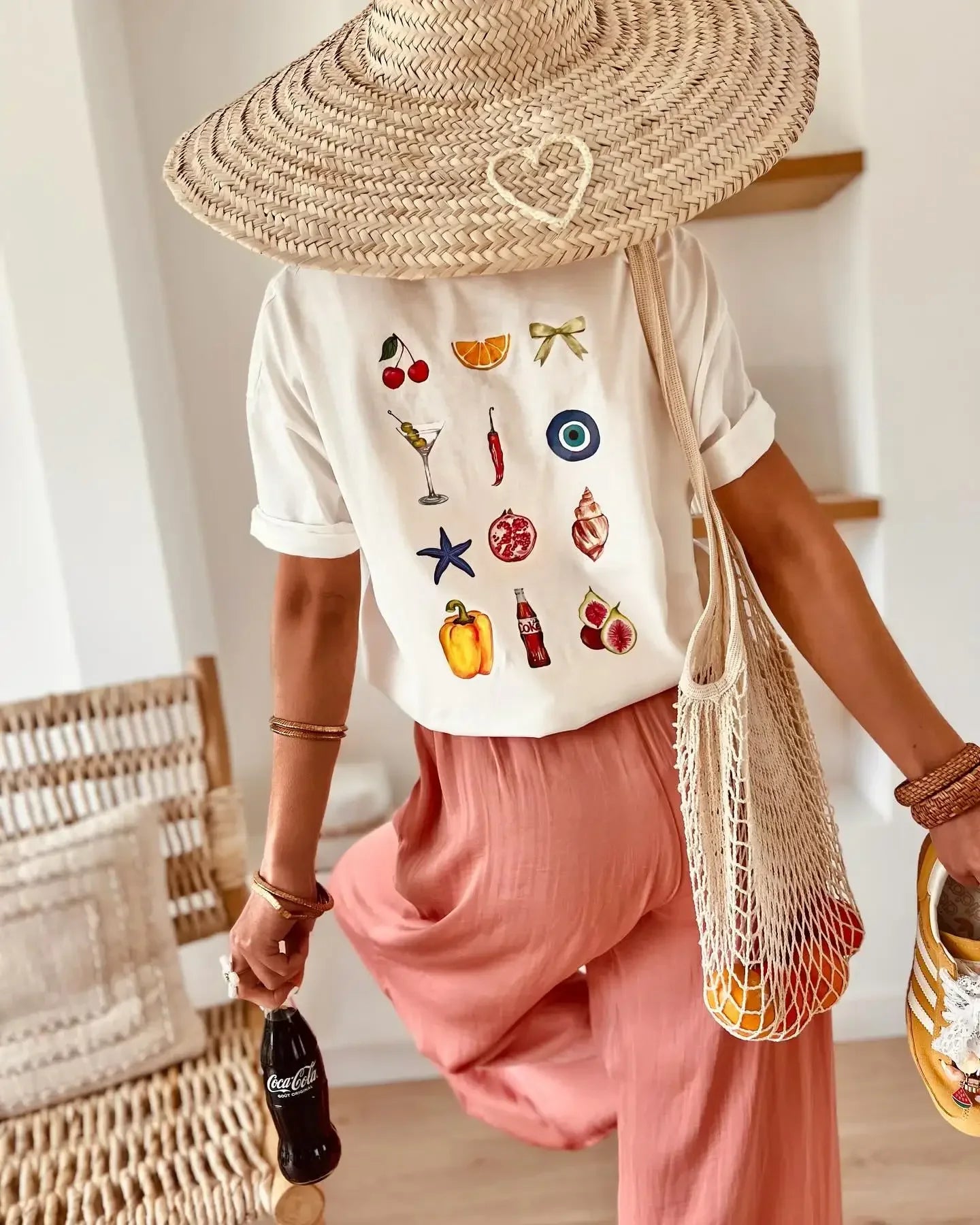 American Casual Street Oversized Cute Food Graphic T-shirt Summer Women's Y2k Gothic Clothing Half-sleeved Hip-hop Tops