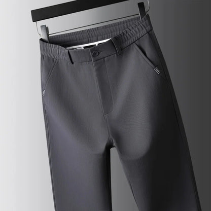 Spring Autumn Male Casual Pants Korean Mens Clothing Business Straight Work Trousers Solid Color Classic Versatile Man Pants