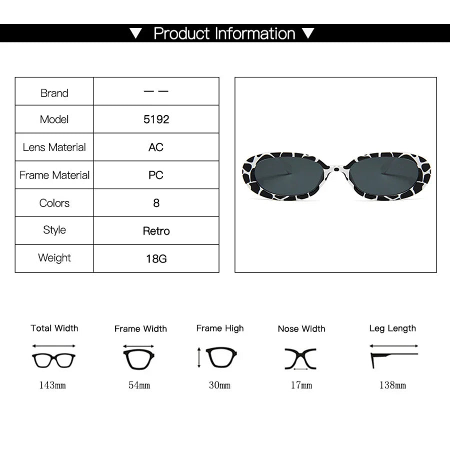 Sunglasses Women Luxury Brand Designer Small Oval Sun Sunglasses Retro