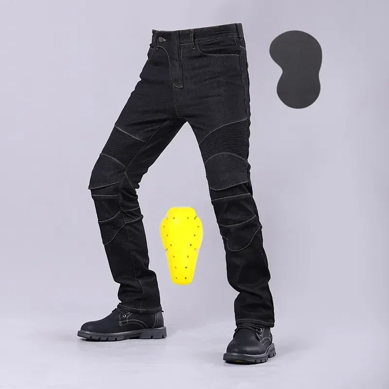 Calça Jeans Masculina para Moto, Antiderrapante, Resistente à Abrasão, para Todas as Condições Climáticas, Ajuste Clássico, Pronta para Corridas, Equipamento para Motociclistas