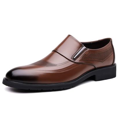 Designer Leather Shoes for Men Spring Autumn Business Casual Shoes Male Fashion Solid Color Wedding Shoe Man