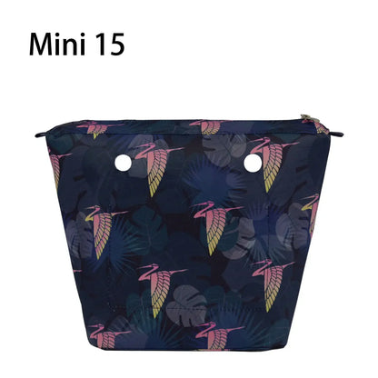 Composite Twill Cloth Waterproof Inner Lining Insert Zipper Pocket for Classic Mini Obag Senior Inner Pocket for O Bag