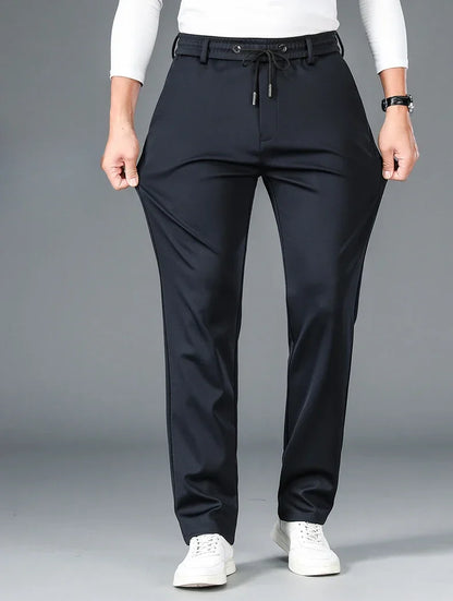 Men's Stretch Casual Pants Autumn Elastic Waist Straight Jogger Sweatpants Korean Business Classic Brand Trousers Male Clothing
