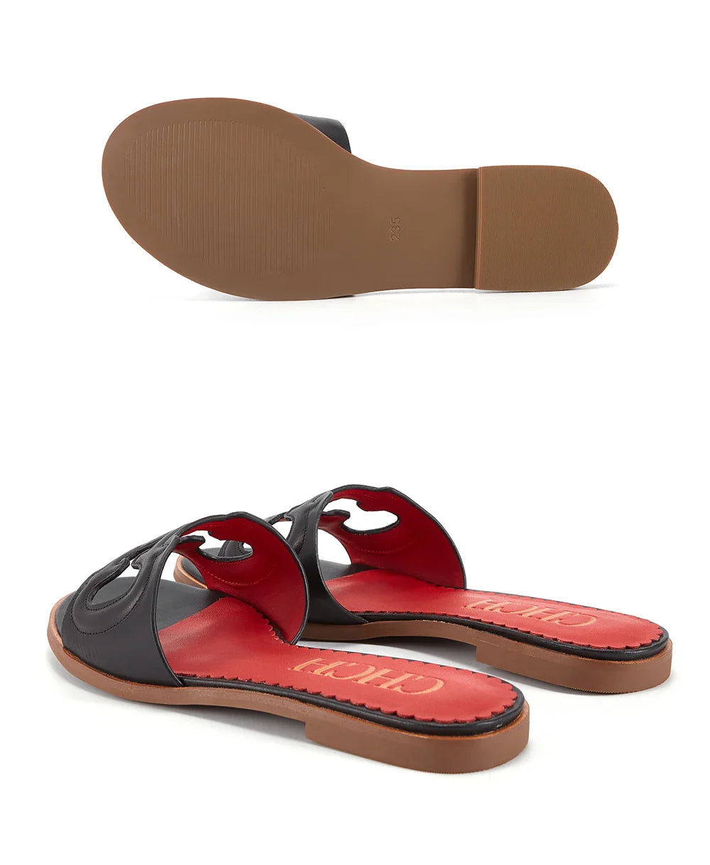 Woman Slippers 2025 Simple Black Flat Flat Women's Shoes Home Indoor Slippers