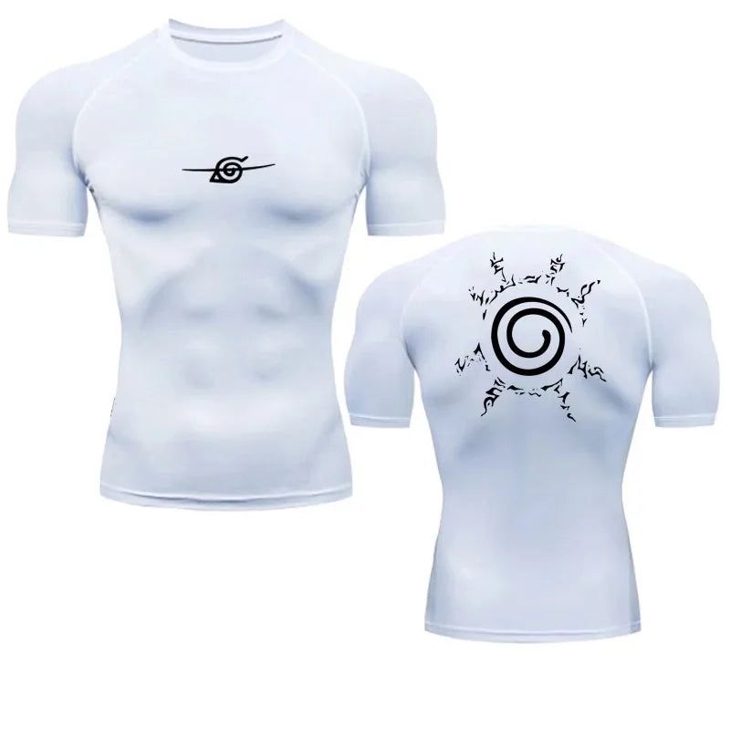 anime esporte secagem rápida ginásio tshirts fitness topos t verão outono masculino