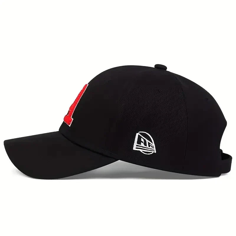 Unisex A Leter Embroidery Snapback Baseball Caps Spring and Autumn Outdoor Adjustable Casual Hats Sunscreen Hat