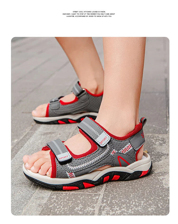 Children Sport Sandals Summer for Boys Outdoor Casual Beach Shoe Comfortable Soft Sole Kids Walking Sandials Non-slip