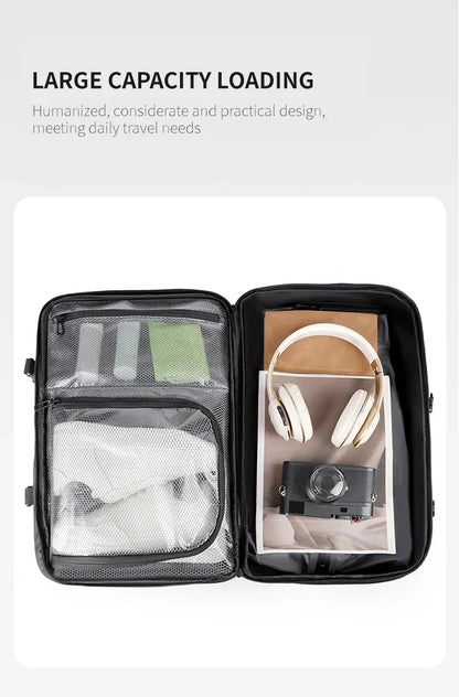 Men's Backpack with Expandable Vacuum Compression, Large Capacity, Dry and Wet Separation, Multifunctional Business Backpack for Short Business Trips