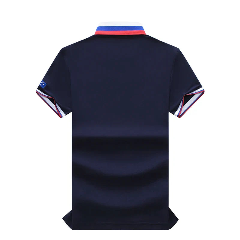Men's polo shirt New Zealand Pacific Ocean cotton embroidery stitching color classic fashion original design pure cotton quality