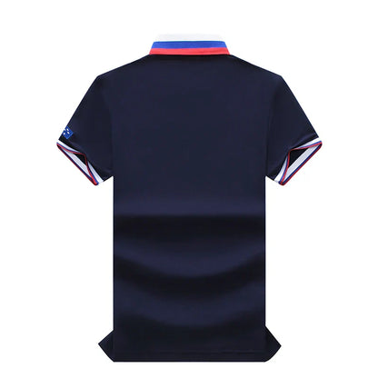 Men's polo shirt New Zealand Pacific Ocean cotton embroidery stitching color classic fashion original design pure cotton quality