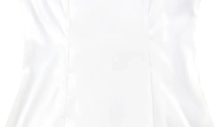 Mini Dresses For Women Solid Long Flare Sleeves Turtleneck Sheath Satin Fashion Split Party Slim Fit Female Robe