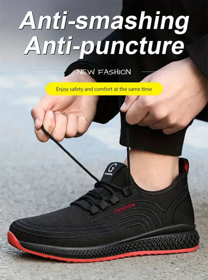 Steel Toe Protective Work Shoes Anti Smash Safety Shoes Men Women Light Work Sneakers Breathable Anti-Stab Indestructible Shoes