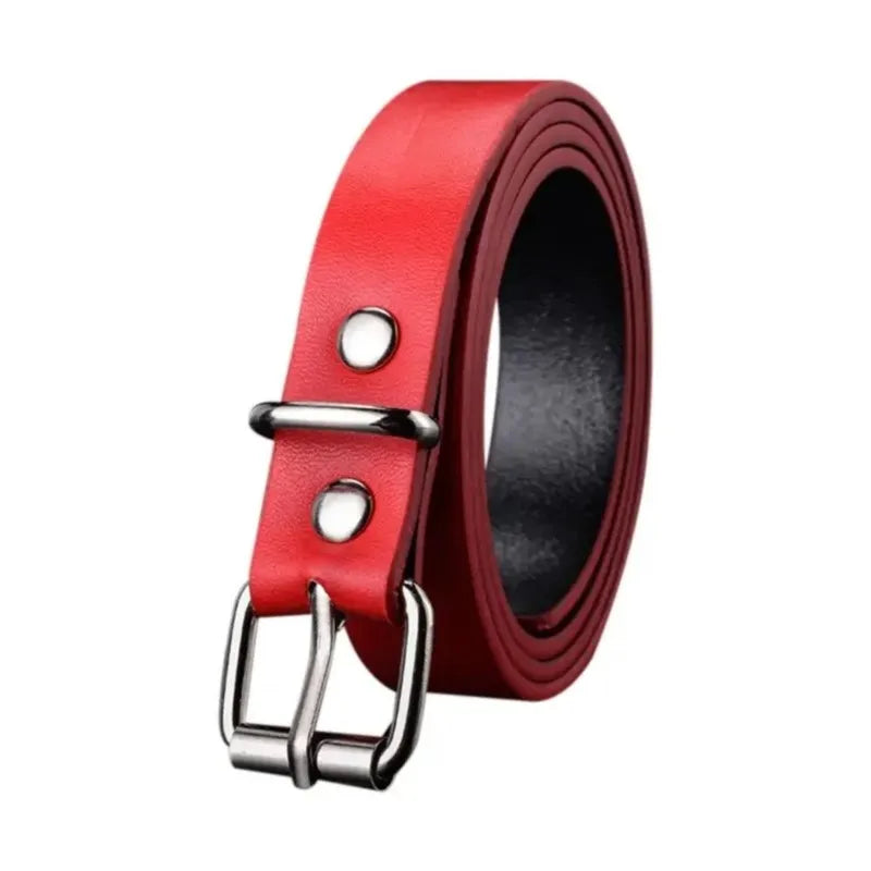 Children PU Leather Belts Boys Girls Kid Waist Strap Waistband Metal Buckle For Jeans Pants Trousers Dress Adjustable Belt