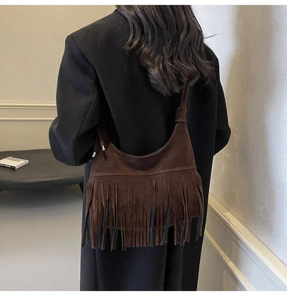 Fringed Interior Compartment Tote Bags Sewing Thread Large Capacity 2024 Hot Sale Bags for Women Zipper Pu Women's Handbags