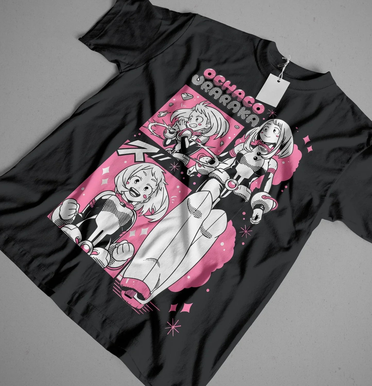 Japanese Anime My Hero Academia Ochaco Uraraka graphics unisex 100%cotton Tshirt Harajuku 2026 summer Men's Short sleeve shirt