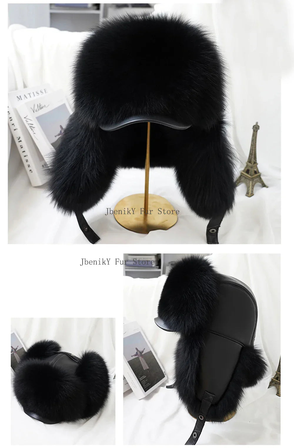 2025 Cap 100% Raccoon Dog Full Fur Fox Fur Hat Men's Fur Ear Protection Winter Thickened and Warm Russian Hat Men's Trend