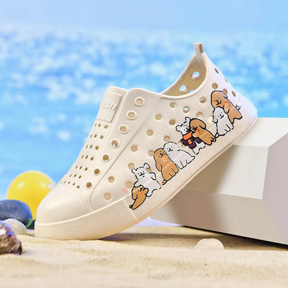 Cartoon Printing Boys Barefoot Shoes Summer Beach Non-slip Comfortable Kids Shoes Cute Closed Toe Breathable Girls Sandals