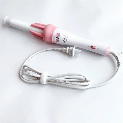 28mm magic curler set pink automatic curler lazy curler with free hair clip comb (VAV-022B authentic)