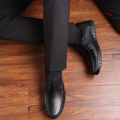 Men's Loafers Top Layer Cowhide Comfortable Soft Bottom Anti-slip Wear-resistant Casual Leather Shoes-8823