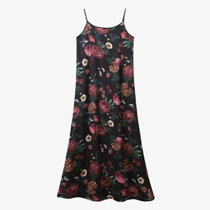 woman clothing mockneck + elegance slip satin dress matching look adjustable maxi floor length lady wear