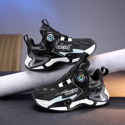 Children Fashion Sneaker Boys Casual Shoes Leather Flat Student Walking Shoes Outdoor Girl Basketball Sports Footwear