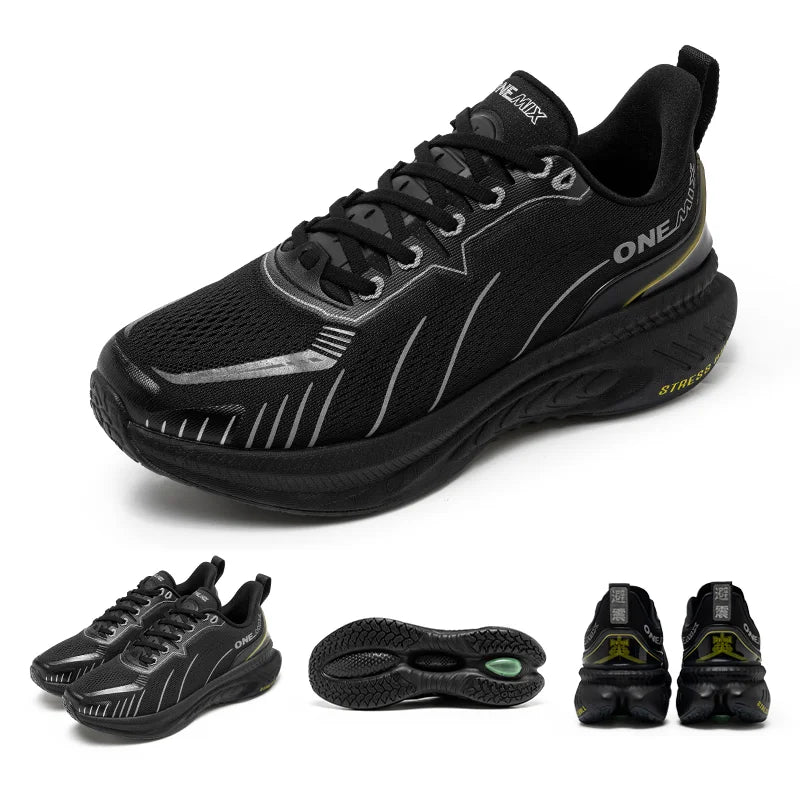 ONEMIX Tênis de corrida masculino com novo amortecimento, adequado para corredores pesados, com cadarço, para esportes, feminino, antiderrapante, atlético, masculino, para uso ao ar livre