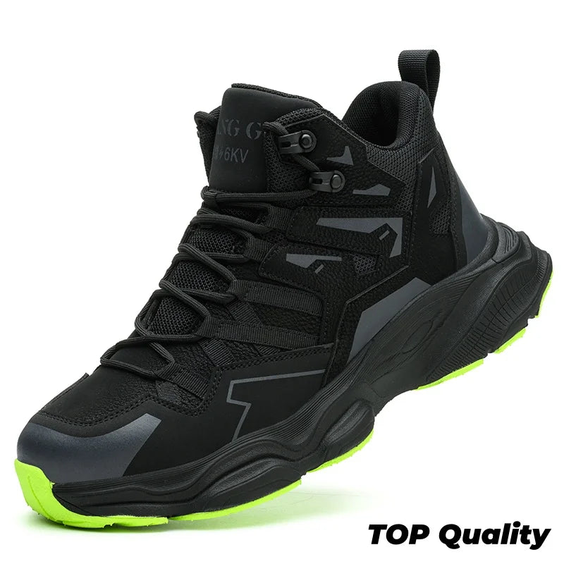 Steel Toe Kevlar-Midsole Safety Shoes Men Anti-Puncture Anti-Smash Non Slip Industrial Work Boots Protection Tactical Boots