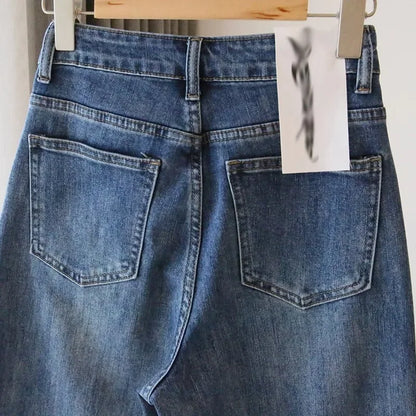 High-Waisted Light Blue Jeans For Women