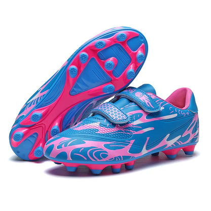 New Hot Kids Soccer Shoes School Football Boots Boys Girls Cleats Grass Sneakers Child Outdoor Athletic Training Sports Footwear