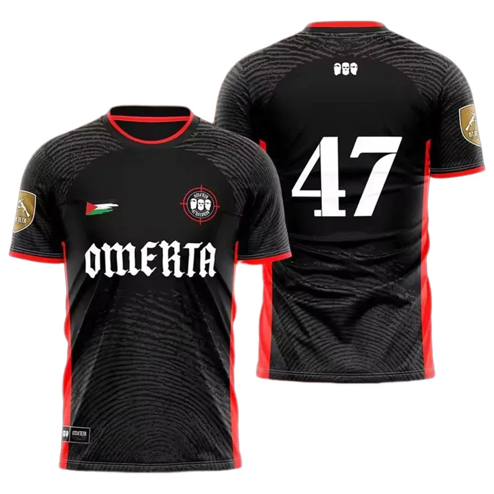 Camiseta Infantil Verão Estampa 3D 47 Masculina Respirável Gola Redonda Manga Curta para Corrida, Caminhada, Pesca e Atividades ao Ar Livre