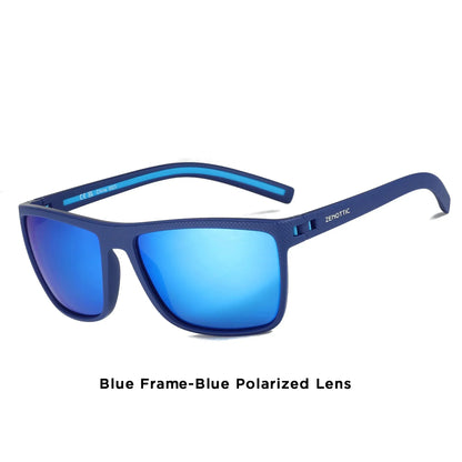Polarized Sunglasses for Men Lightweight TR90 Frame UV400 Protection Square Sun Glasses