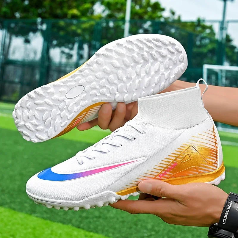 New Men Football Boots Match Outdoor Long Spikes Soccer Shoes Cleats Comfortable Training Sport Adult Breathable Boys Non Slip