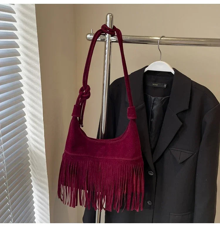 Fringed Interior Compartment Tote Bags Sewing Thread Large Capacity 2024 Hot Sale Bags for Women Zipper Pu Women's Handbags