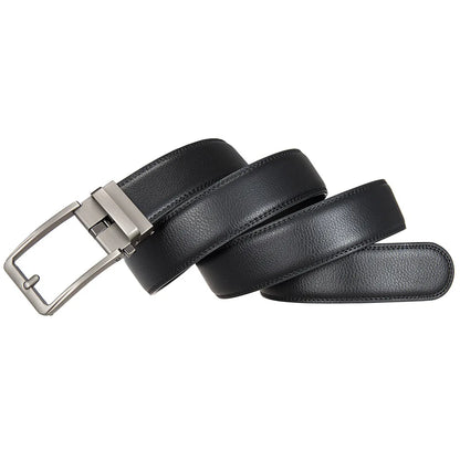 Men's Leather Belts Fashion Automatic Buckle Cowskin Male Belts Luxury Designer Black Brown 3.5cm