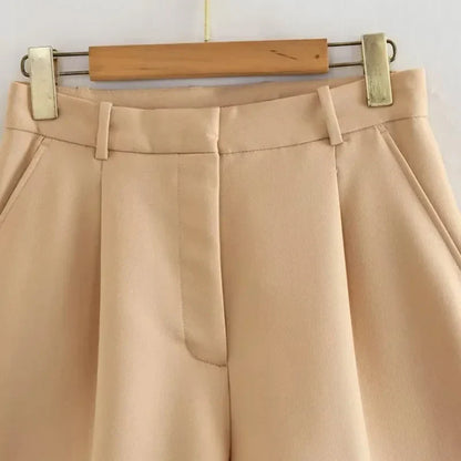 Female Shorts Black Pink Shorts Woman Summer 2024 Pleated Baggy White Shorts For Women Casual High Waist Short Pants