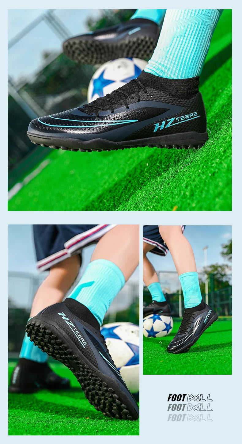 New Men Soccer Shoes Sport Boys Breathable Cleats Adult Outdoor Football Boots Training Long Spikes Non Slip Match Comfortable
