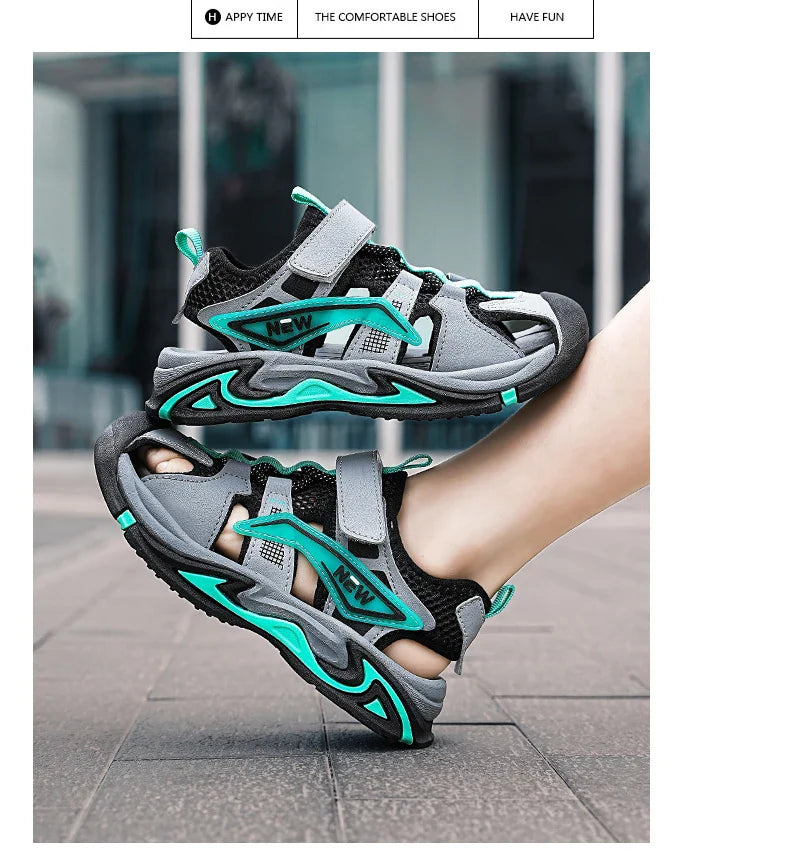 Boys' Toe-Protecting Sports Casual Shoes and Sandals