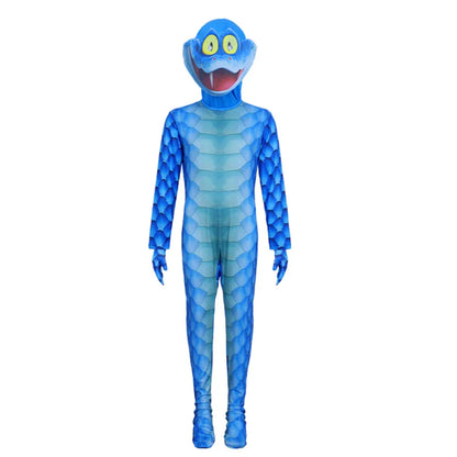 Kids Zootopia 2 Snake Gary Cosplay Costumes Bodysuit Jumpsuit Mask Halloween Christmas Party Funny