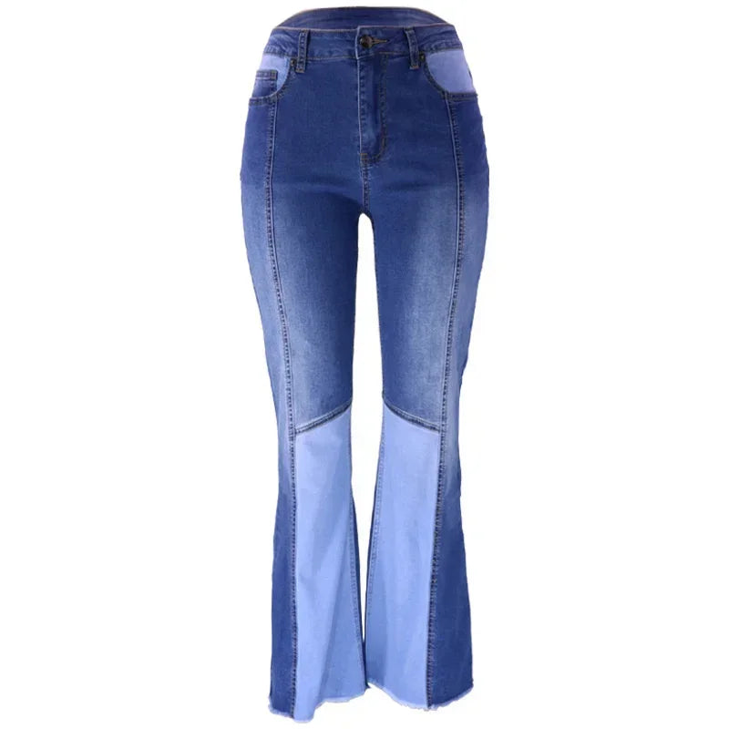 Women Casual Commuter Wide Leg Denim Pants